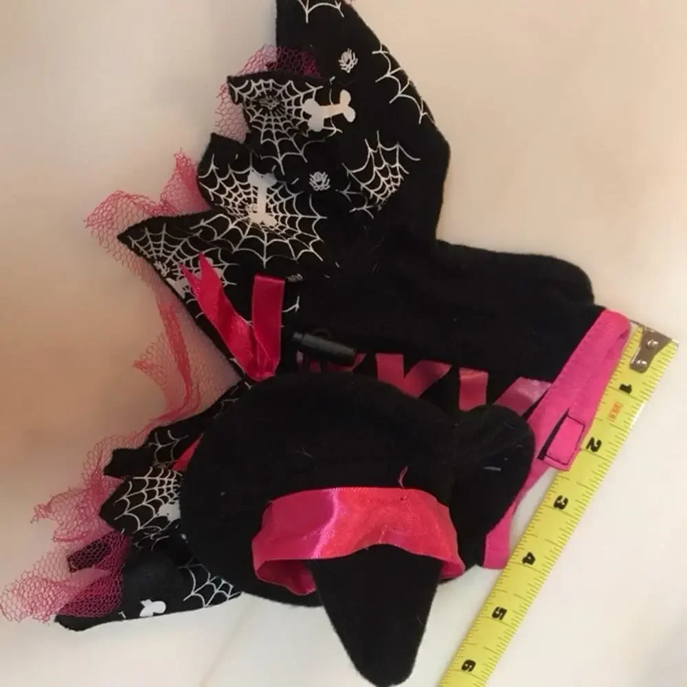 Spooky Diva Witch Halloween Pet Dog Costume Dress Set 🧙‍♀️🧹✨